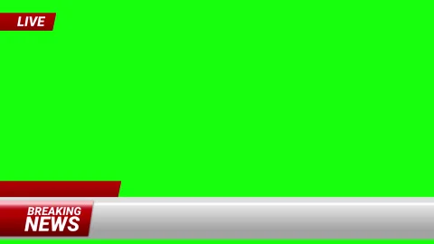 Breaking News - Lower third live template on green screen. Dynamic news Stock Footage 318293787