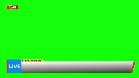 Breaking News - Lower third live breaking news background green screen and seaml Stock Footage 322918161