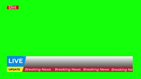 Breaking News - Lower third live breaking news background green screen and seaml Stock Footage 322918212