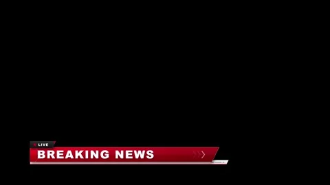 Breaking news lower third with live indicator and red accents on black 動画素材 335826360
