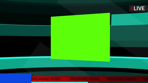 Breaking News - Lower third live breaking news background green screen and .. Stock Footage 340179411