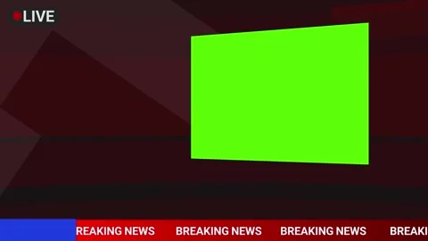 Breaking News - Lower third live breaking news background green screen and .. Stock Footage 340595756