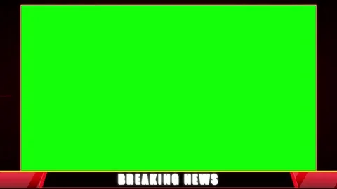 Breaking news lower third overlay with green screen background, for broadca.. Stock Footage 337555276