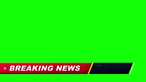Breaking news lower third overlay with green screen background, for broadca.. Stock Footage 337555678