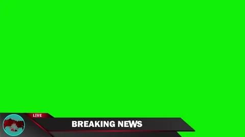 Breaking news lower third on planet earth animation 4k green screen Vidéo 279259999