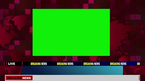 Breaking news lower third on planet earth green screen display animation 4k Stock Footage 279260095