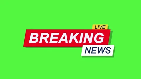 Breaking news lower third title stylish animated broadcast design on green scree Stock Footage 316374685