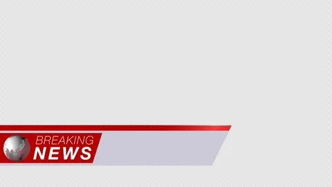 Breaking news lower third with transparent background Stock Footage 275702806