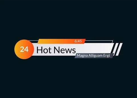 Breaking news. Lower third TV news bar vector illustration. Live news. Banner Stock-Illustration