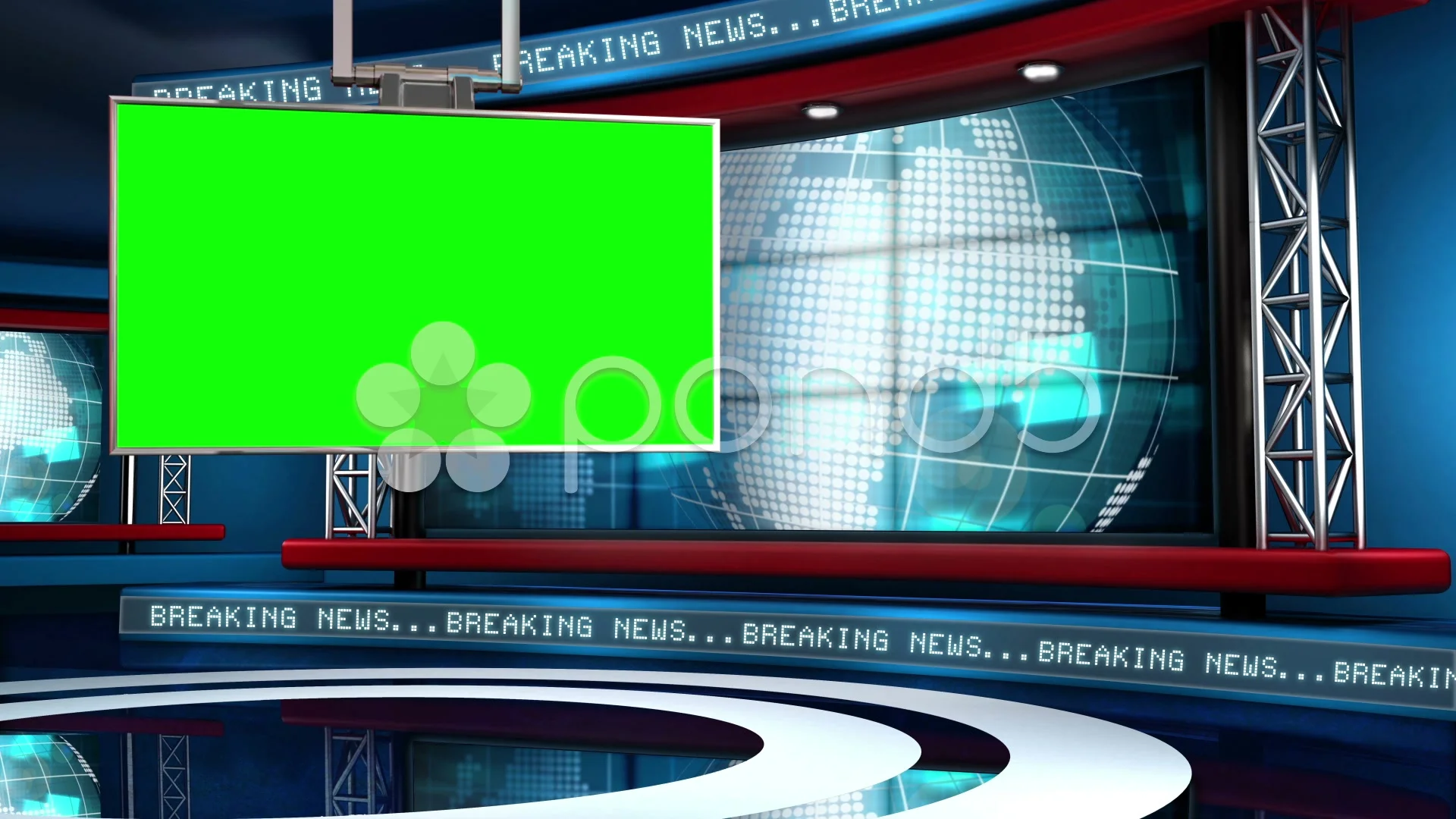 Breaking News Modern Virtual Studio Set Stock Video Pond5