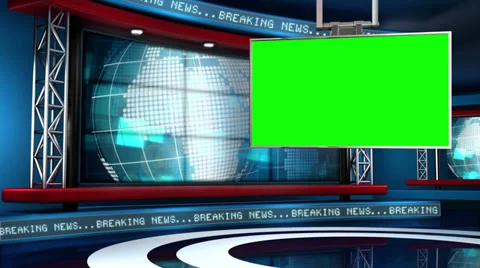 Breaking News Modern Virtual Studio Set Vidéo 33701914