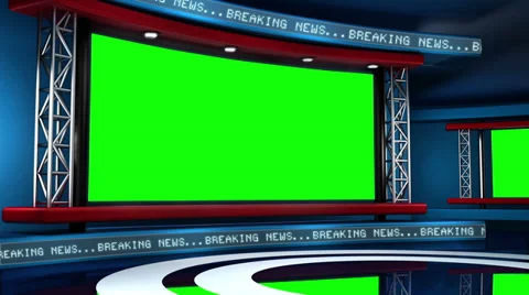 Breaking News Modern Virtual Studio Set Stock Video Pond5