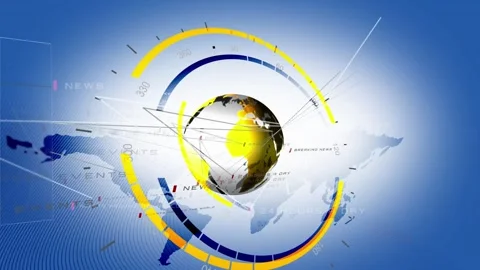 Breaking News Opening Broadcast Countdown Studio 4K UHD Video Footage Stock Footage 341637463