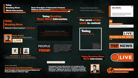 Breaking News Package Titles Stock After Effects