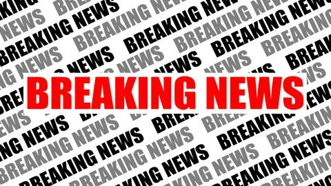 Breaking news repeating headline pattern newsletter header Stock Illustration