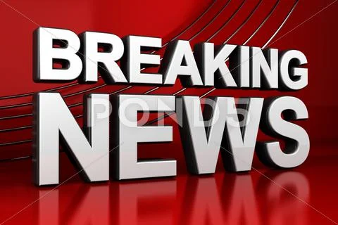 Breaking News Screen Stock Illustration