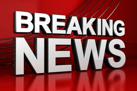Breaking News Screen Stock Illustration