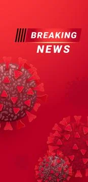 Breaking news screen world map background. Vector illustration. Banner templa Stock Illustration