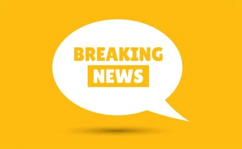 Breaking news speech bubble vector illustration. Communication speech bubbl.. Stock Illustration