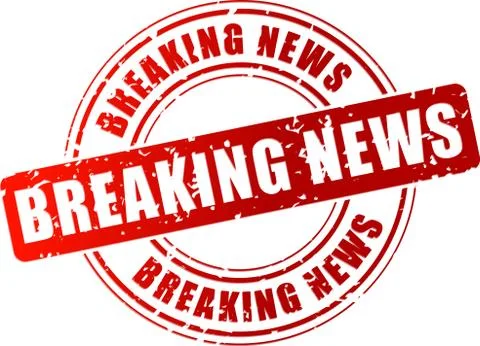 Breaking news stamp Stock Illustration