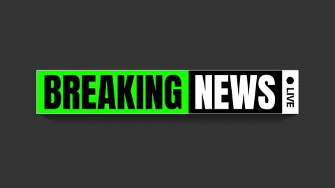 Breaking News Sticker. Lower Third for Broadcasting Stream. Stock Illustration