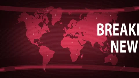 Breaking news Studio Background for news report Stock Footage