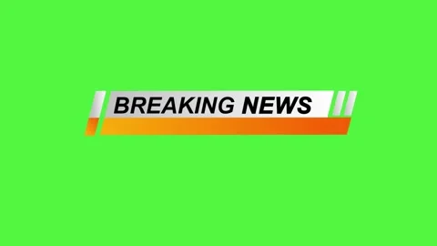 Breaking news stylish overlay panel broadcast design loop on green screen Stock Footage 316374671