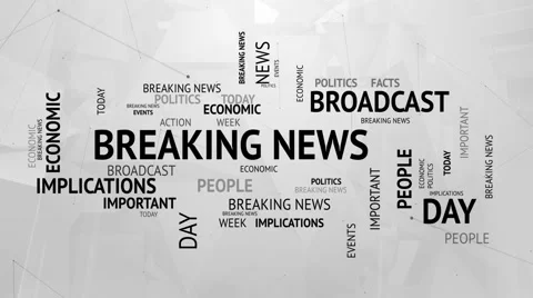 Breaking news tags concept background Stock Footage 66051324