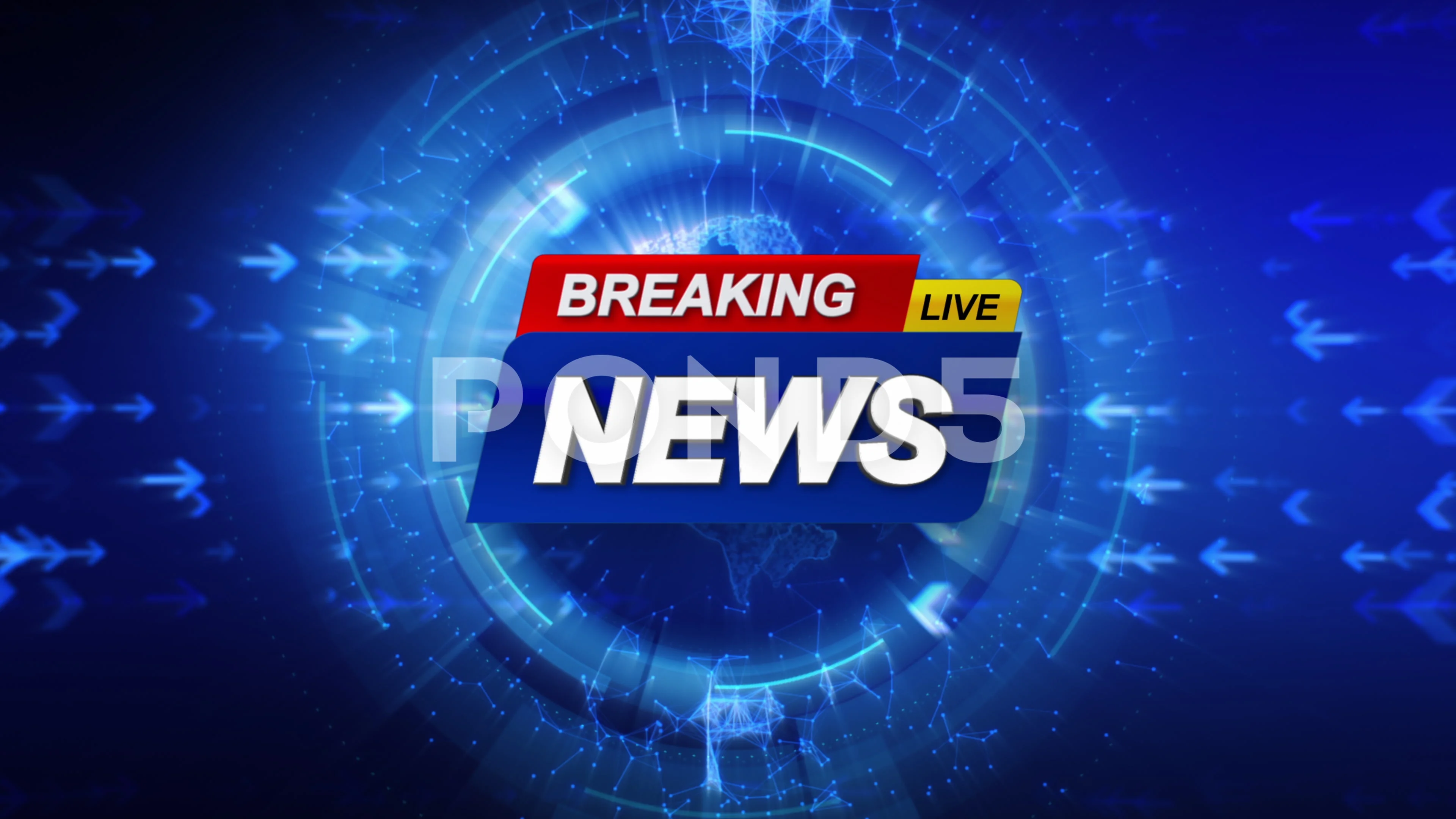 Breaking news template over spinning glo... | Stock Video | Pond5