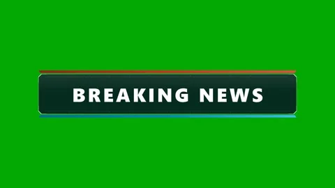 Breaking news text animation on green screen. 4K Video stock 344845123