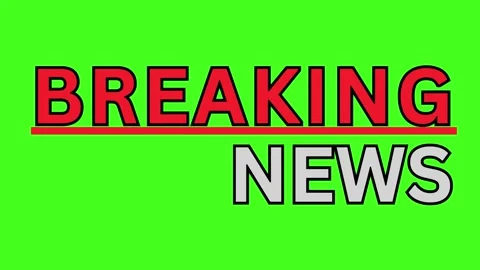 Breaking News text animation video on green screen Stock Footage 339452660
