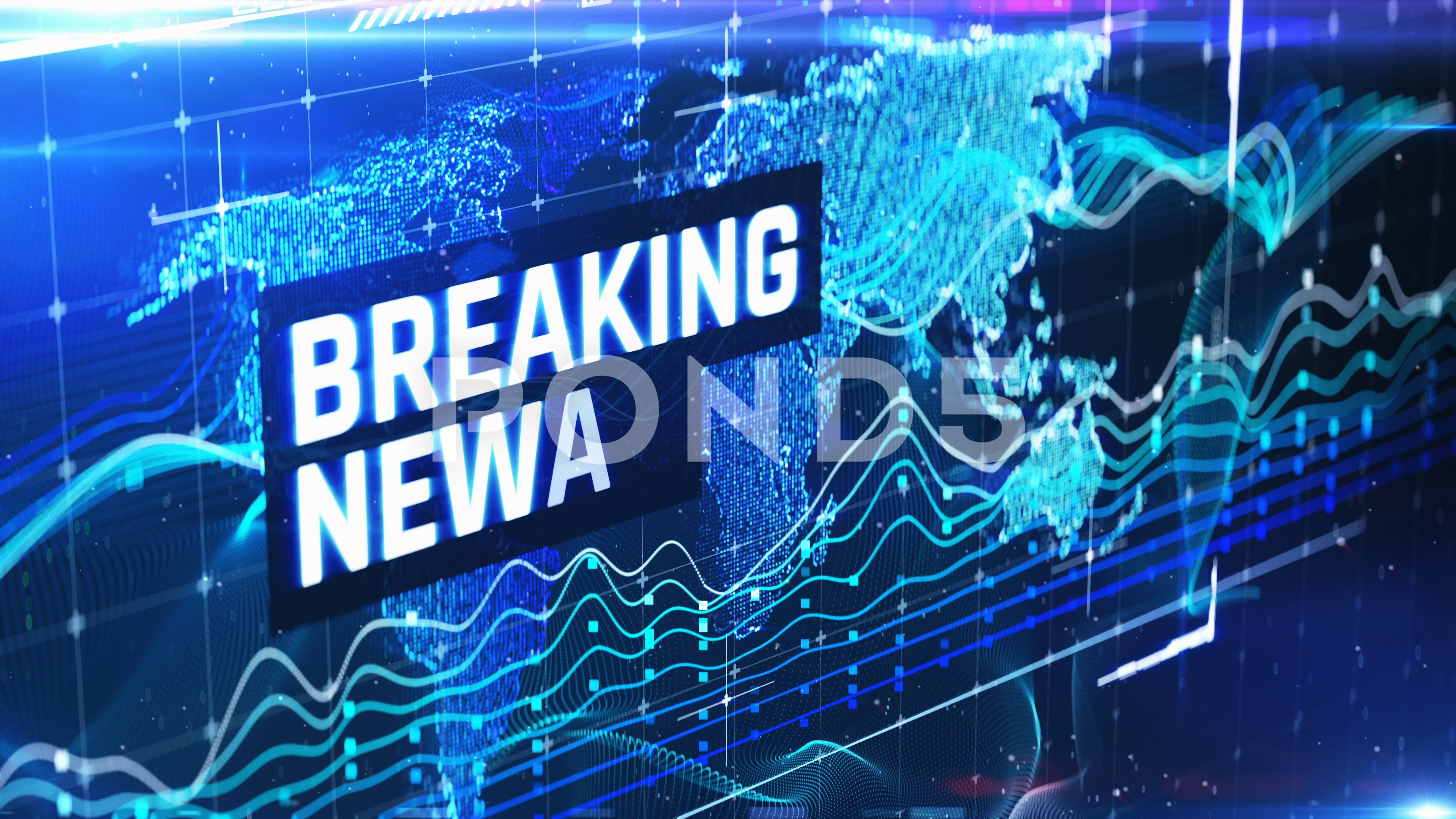 Breaking news text on blue background, f... | Stock Video | Pond5