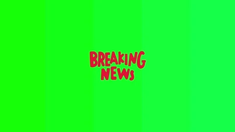 Breaking News Text Red Title Green Screen Broadcast Project Promotion Stock Footage 345640950
