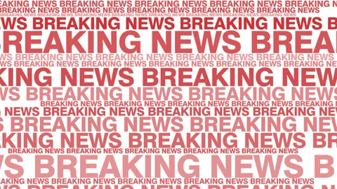 Breaking news text on white background with global report typography and modern Stock Footage 269336235