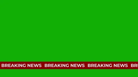 Breaking News Ticker Scrolling Text on Green Background Vidéo 246016284