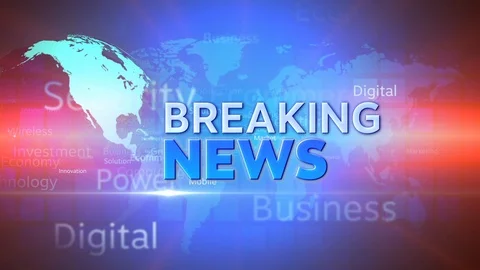 Breaking news title animation Stock Footage 99072907
