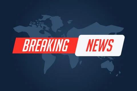 Breaking News title. Isolated Vector Illustration Stock Illustration