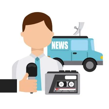 Breaking news  Vector Stock Illustration