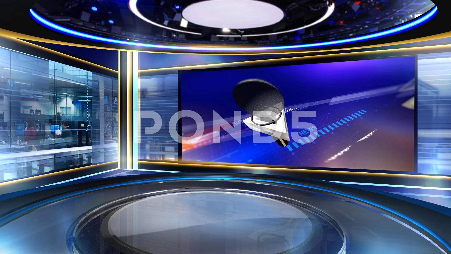 breaking news with virtual studio | Stock Video | Pond5