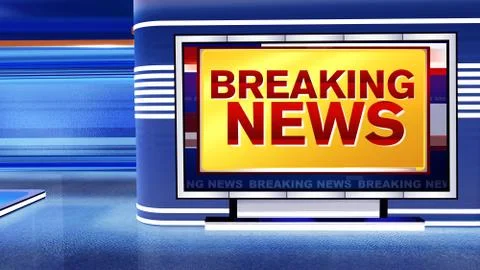 BREAKING NEWS Virtual studio 스톡 일러스트