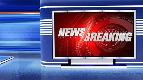 BREAKING NEWS Virtual studio 스톡 일러스트