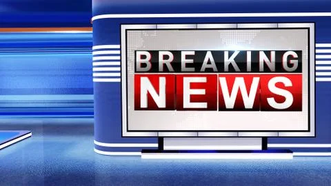BREAKING NEWS Virtual studio Illustrazione stock