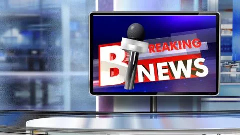 BREAKING NEWS Virtual studio イラスト素材