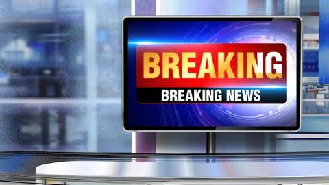 BREAKING NEWS Virtual studio Illustration
