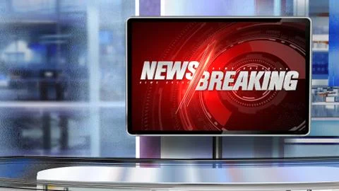 BREAKING NEWS Virtual studio Illustration