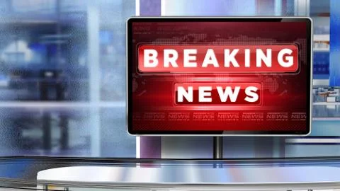 BREAKING NEWS Virtual studio イラスト素材