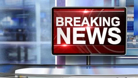 BREAKING NEWS Virtual studio Illustrazione stock