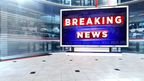 BREAKING NEWS Virtual studio イラスト素材
