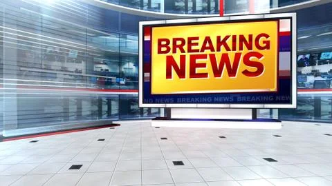 BREAKING NEWS Virtual studio 스톡 일러스트