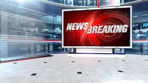BREAKING NEWS Virtual studio 스톡 일러스트